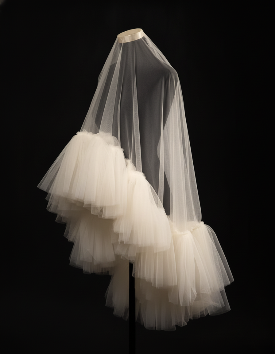 The Aria veil — ivory veil on a mannequin