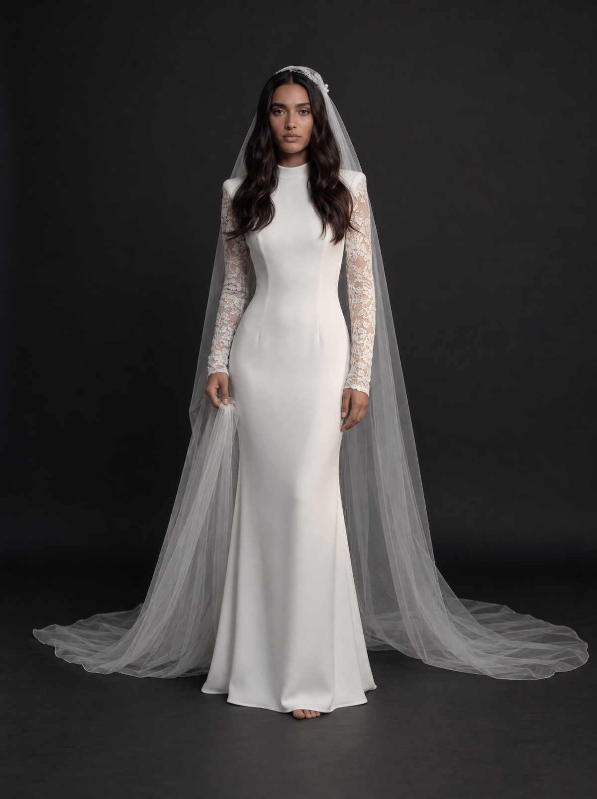 The Juliet veil — full-length front view