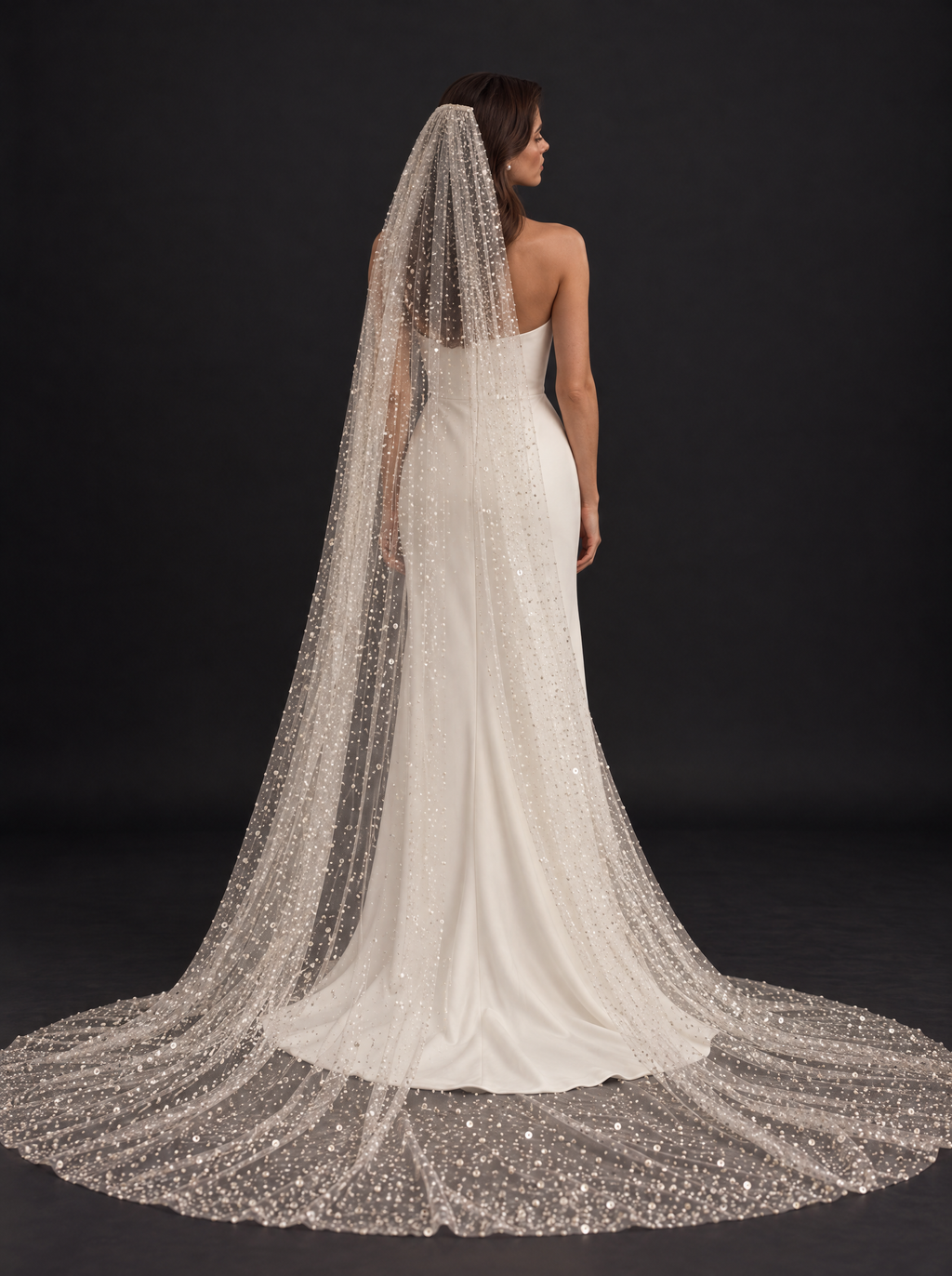 The Odette veil — back view of the full veil