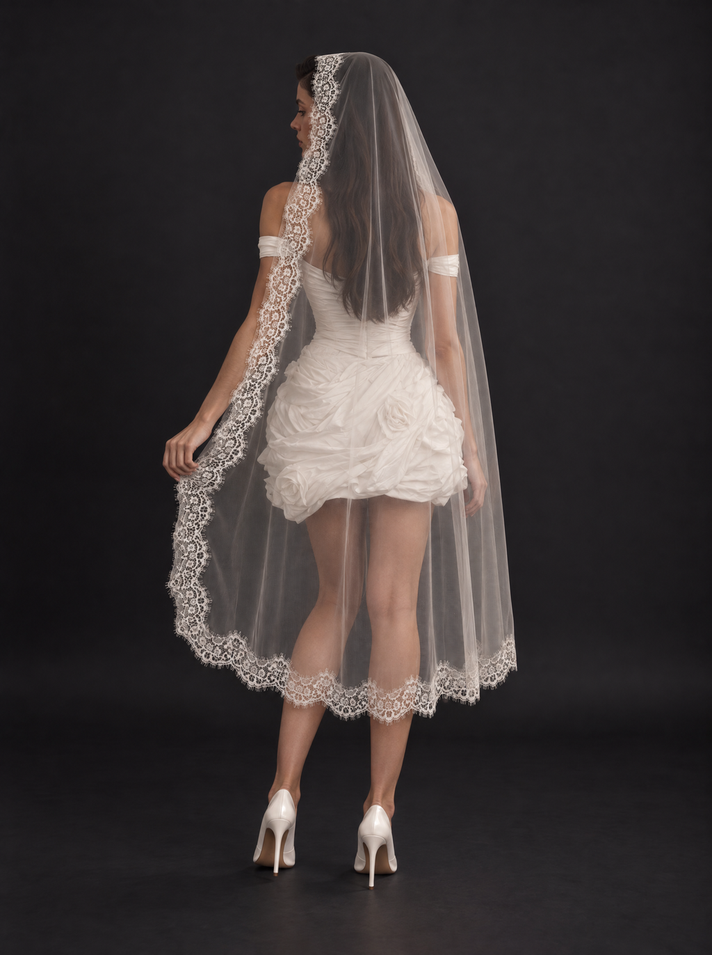 The Camille veil — back view