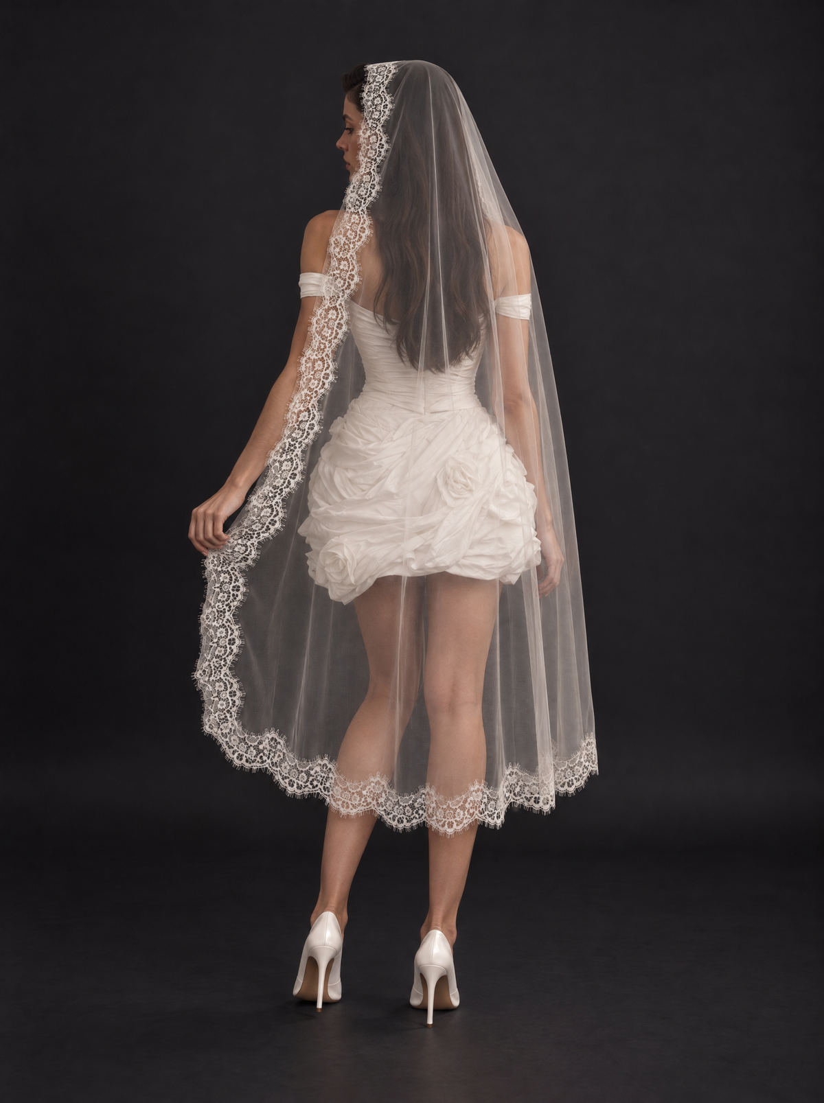 The Camille veil — back view
