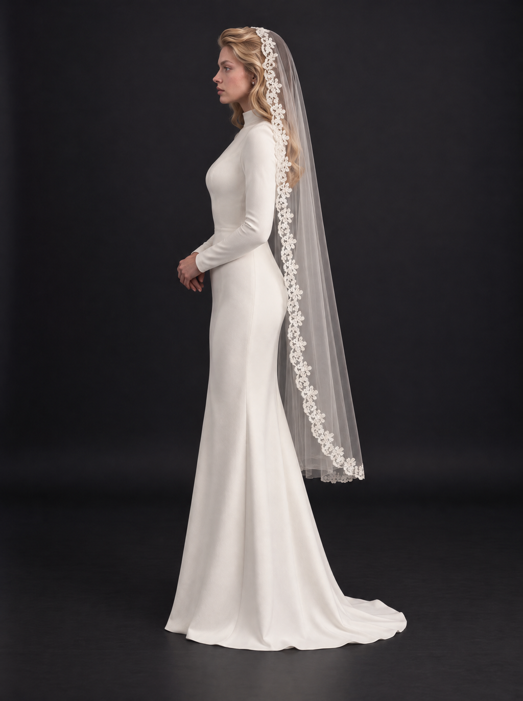 The Adalyn veil — side view